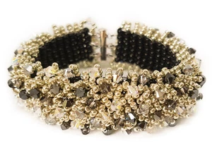 Handmade Damen Armband "Magic Carpet Silber" mit Swarovski Beads, Magnetverschl. - Bild 1 von 2