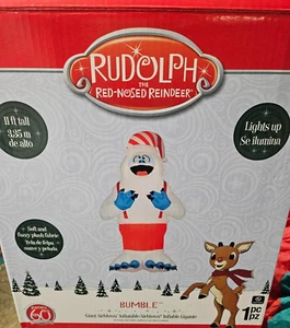 Gemmy 11ft Rudoplhs Plush Bumble in Santa Hat Christmas Inflatable - Picture 1 of 3