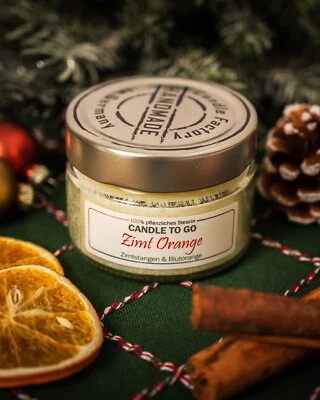 6 x Weihnachtskerzen, Duftkerzen, Candle Factory, Candle to go, Zimt Orange - Bild 1 von 3