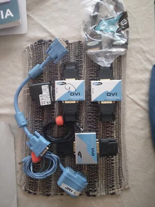(3) DVI Detective (2) A/C (2) dvi cables (6) dvi to HDMI (3) mini dp to DVI - Picture 1 of 3