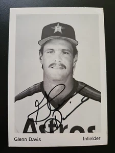 Glenn Davis Photo Baseball Houston Astros IF 3.5" x 5" Autographed Signed - Picture 1 of 9