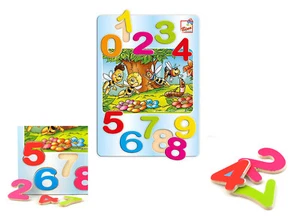 BINO - Zahlenpuzzle BIENE MAJA aus Holz - 10 Teile - Bild 1 von 1