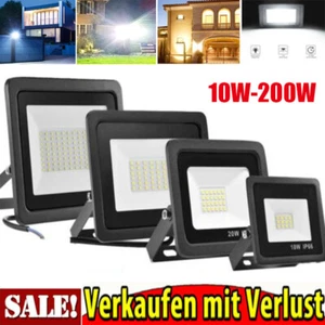 10-200 Watt LED floodlight with motion detector outdoor lamp IP66 floodlight spotlight de - Picture 1 of 25