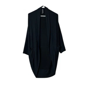 Athleta black ethereal cocoon wrap modal cardigan womens XXS/XS oversized - Picture 1 of 10