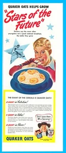 1949 Quacchero Avena colazione cereali stampa d'epoca pubblicità farina d'avena sana - Foto 1 di 3
