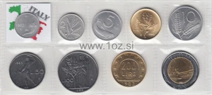 ITALY SET 1983 - 9 coins 1983 (1, 2, 5, 10, 20, 50, 100, 200, 500 LIRE) UNC - Picture 1 of 5