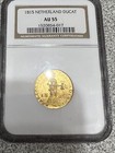 Netherlands: gold Ducat 1815 AU 55 NGC. Looks Like MS!
