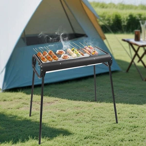 Portable Charcoal Grill Outdoor BBQ Grill Camping BBQ Griddle For 3-8 Persons - Picture 1 of 24
