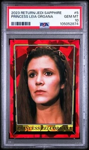 Princess Leia Organa 2023 Star Wars Return of the Jedi Sapphire #5 PSA 10 GEM MT - Picture 1 of 2