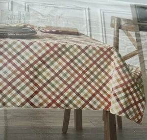 Mantel de tela a cuadros con guinga otoño otoño mantel servilleta mantel 60x44 - Imagen 1 de 8