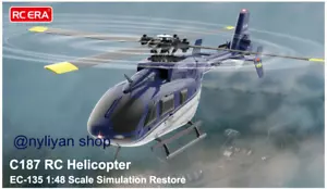 C187 2.4G 4CH Helicopter EC-135 6-Axis Gyro RC Electric Flybarless Remote Stunt - Picture 1 of 9