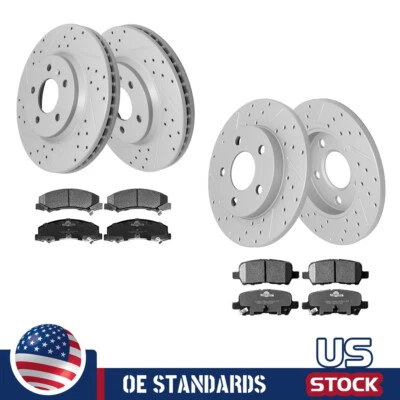 For Chevrolet Impala Limited Front Rear Disc Rotors Ceramic Brake Pads - Image 1 of 4