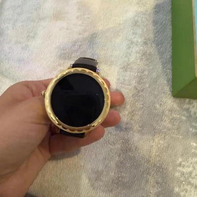 Reloj inteligente Kate Spade de cuero negro Foto 1 de 4