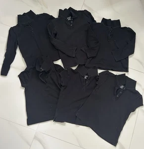 The Childrens Place Lot of 6 Girls Black Uniform Polo Shirts Size XS 4 - Picture 1 of 7