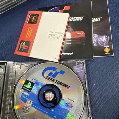 Gran Turismo (Sony PlayStation 1, 1998) PS1 Black Label Complete Manual Inserts - Image 1 of 4