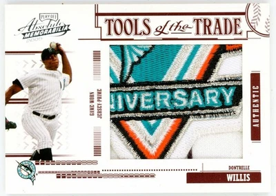 2005 Upper Deck Абсолютные Сувениры Dontrelle Willis Игра Б/у Логотип Нашивка 5/5 - Изображение 1 из 2