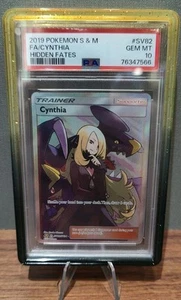 Pokemon Cynthia SV82 PSA 10 - GEM MINT - 2019 Sun & Moon Hidden Fates - Picture 1 of 4