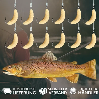 10x Künstliche Bienenmaden WASP Köder Angel Kunstköder Forellen Forellenköder - Bild 1 von 4