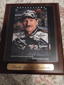 NASCAR Dale Earnhardt Reflexionen Danke für die Erinnerungen Plakette neuwertig kostenloser Versand - Bild 1 von 7
