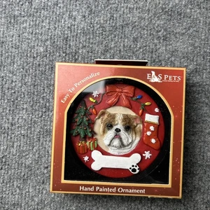 E & S Pets Weihnachtsschmuck BullDog personalisierbar Neu - Bild 1 von 5