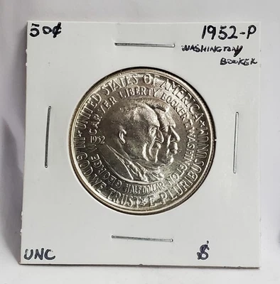 1952 Washington & Carver Commemorative Silver Half Dollar UNC - Image 1 of 2