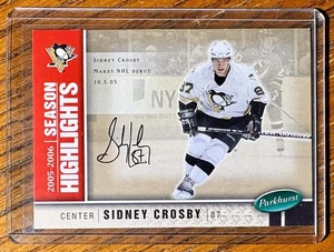 2005-06 Upper Deck Parkhurst Sidney Crosby Highlights RC Faksimilie Auto #D /100 - Bild 1 von 2