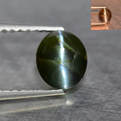 0,81 quilates cabina ovalada_elegante piedra preciosa ojo de gato alejandrita 100 % natural Foto 1 de 2