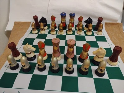 Juego De Colección Personaje Gótico Medieval 2-4"Alto Pintado Ajedrez Plegable Alfombra Peón Falta Foto 1 de 4