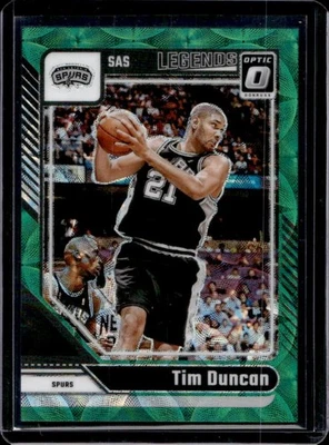 Donruss Optic Tim Duncan Legends Green International #14/25 Spurs 2024-25 Foto 1 de 2