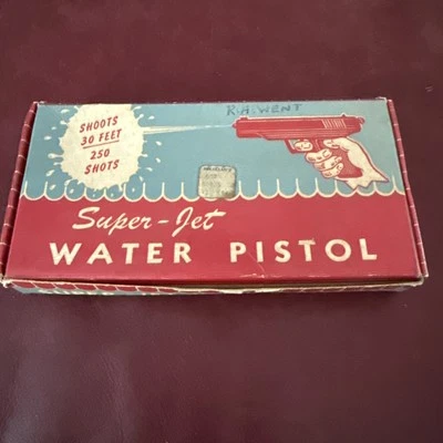 Pistola de agua de plástico Knickerbocker #602 vintage nueva en caja años 50 Foto 1 de 4