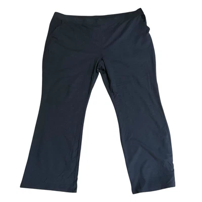 Denim & Co. Pantalones Active French Terry Ligeramente Corte Bota A389878 Negro Talla 3X Foto 1 de 4