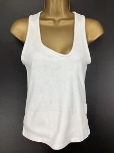 BIANCA SAUNDERS WOMENS TANK TOP SLEEVELESS M WHITE RRP £175 AD - Picture 1 of 6