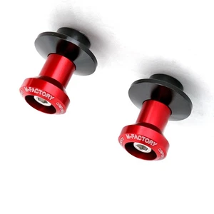 Red SPMF 6MM Swingarm Stand Spools For Yamaha YZF R1M R1 19 20 21 22 23 -MC - Picture 1 of 4