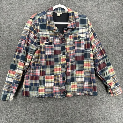 Chaqueta Blazer Christopher Banks Mujer XL Azul Retazos Botones Granero Boho Años 90 Foto 1 de 4