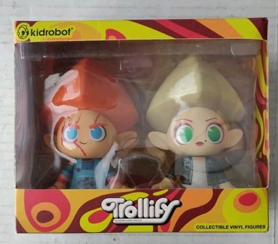 CHUCKY & BRIDE OF CHUCKY Troll Vinyl Set New in Box! 2023 Kidrobot Trollify L@@K - image 1 of 4