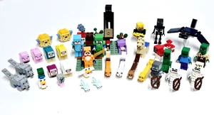 HUGE Lego Minecraft Minifigure Animal Figure Lot Axolotl Enderman Chicken Jockey - Picture 1 of 14