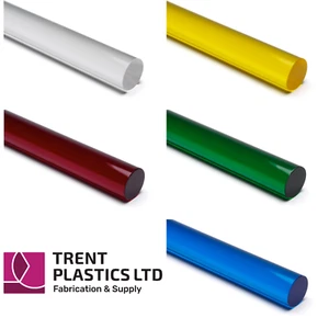 Acrylic Rod - Clear & Coloured Round Bar Cut to Size Plastic PMMA Solid Perspex - Picture 1 of 12