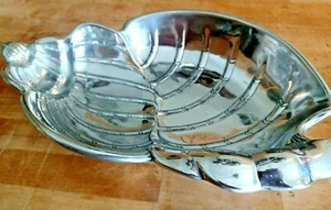 Arthur Court 1997 Large Aluminum Conch Shell Bowl *Mint* - Picture 1 of 8