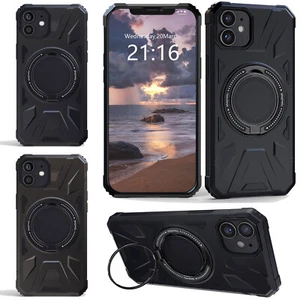 Funda protectora negra gris con soporte de anillo a prueba de golpes para Apple iPhone 11 - Imagen 1 de 46