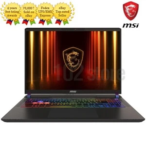 MSI VECTOR 16 HX AI A2XWIG-U9 RTX5080 16G 1TB QHD+ FreeDos Gaming Laptop - Picture 1 of 6