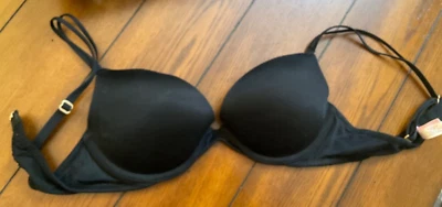 Sujetador push up VICTORIAS SECRET muy sexy 34B negro acolchado dorado herrajes Foto 1 de 4