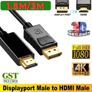 Displayport DP to HDMI Cable Male to Male HD 4K 1080P High Speed Display Port - Picture 1 of 12