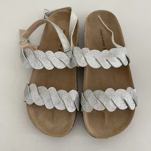 Sandalias Country Road para mujer talla 36 plateadas con hebilla de tacón de corcho usadas en excelente estado - Imagen 1 de 7