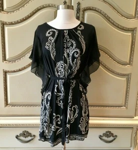 Women Short Flutter Sleeve Loose Tunic Blouse Tops - Picture 1 of 7
