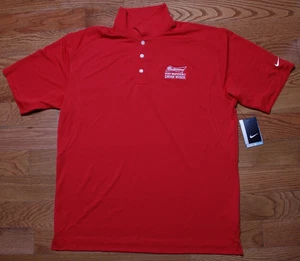 Nike Golf Polo Shirt Ladies Small Budweiser Dri Fit Beer Embroidered Drink Wiser - Picture 1 of 7