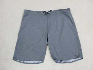 Volcom Boardshorts Mens 38 Gray Hybrid Swim Trunks Bathing Suit Surf Beach Skate - Picture 1 of 9