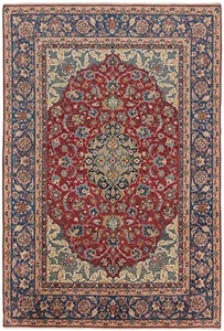 Alfombra persa anudada a mano Najafabad 316x215 cm-rojo, fino, oriental, alfombra, alfombra - Imagen 1 de 14