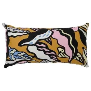 Ikea Sandmott Cushion 12 *33 multicolor / leaf Pattern - Picture 1 of 2