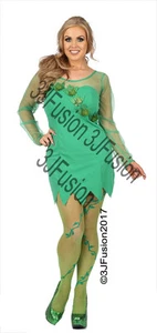 Ladies Poison Ivy Villian Toxic Temptress Forest Fairy Fancy Dress Costume (FA) - Picture 1 of 5