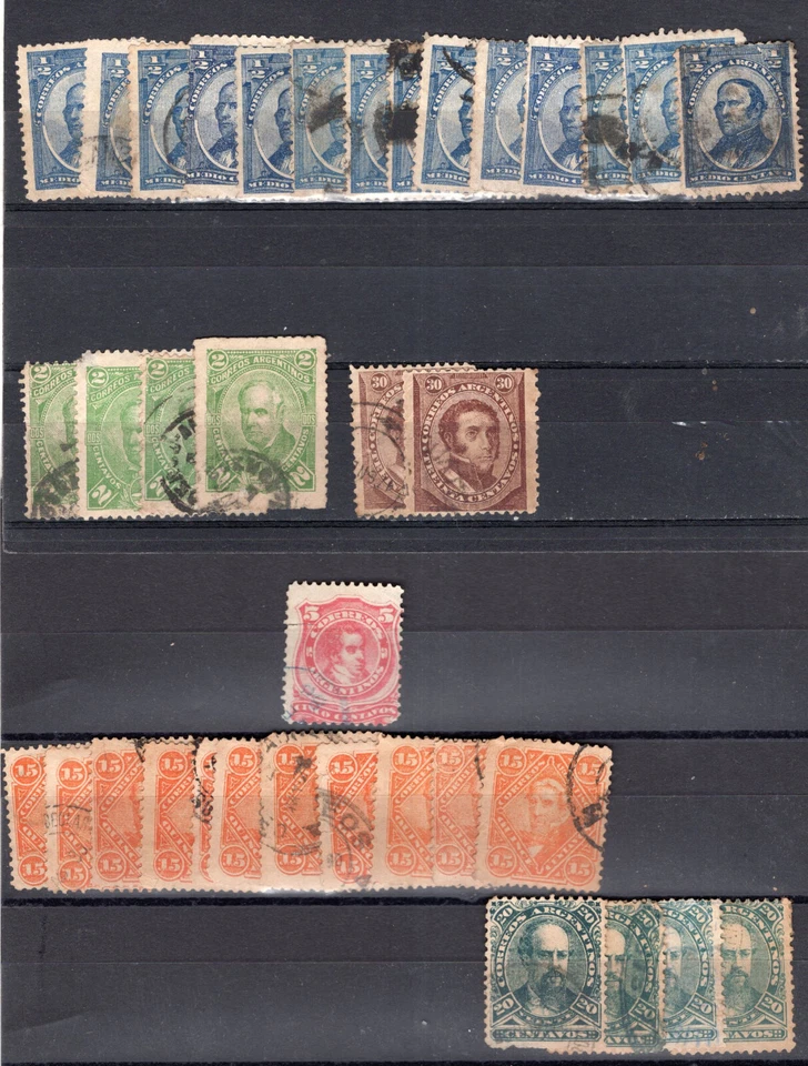 ARGENTINA, 36 POST-CLASSIC STAMPS, USED - Image 1 of 1